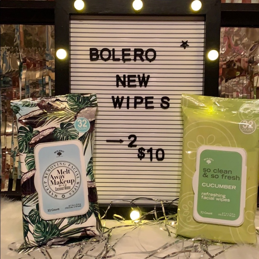 BOLERO, facial wipes,NEW,🌴